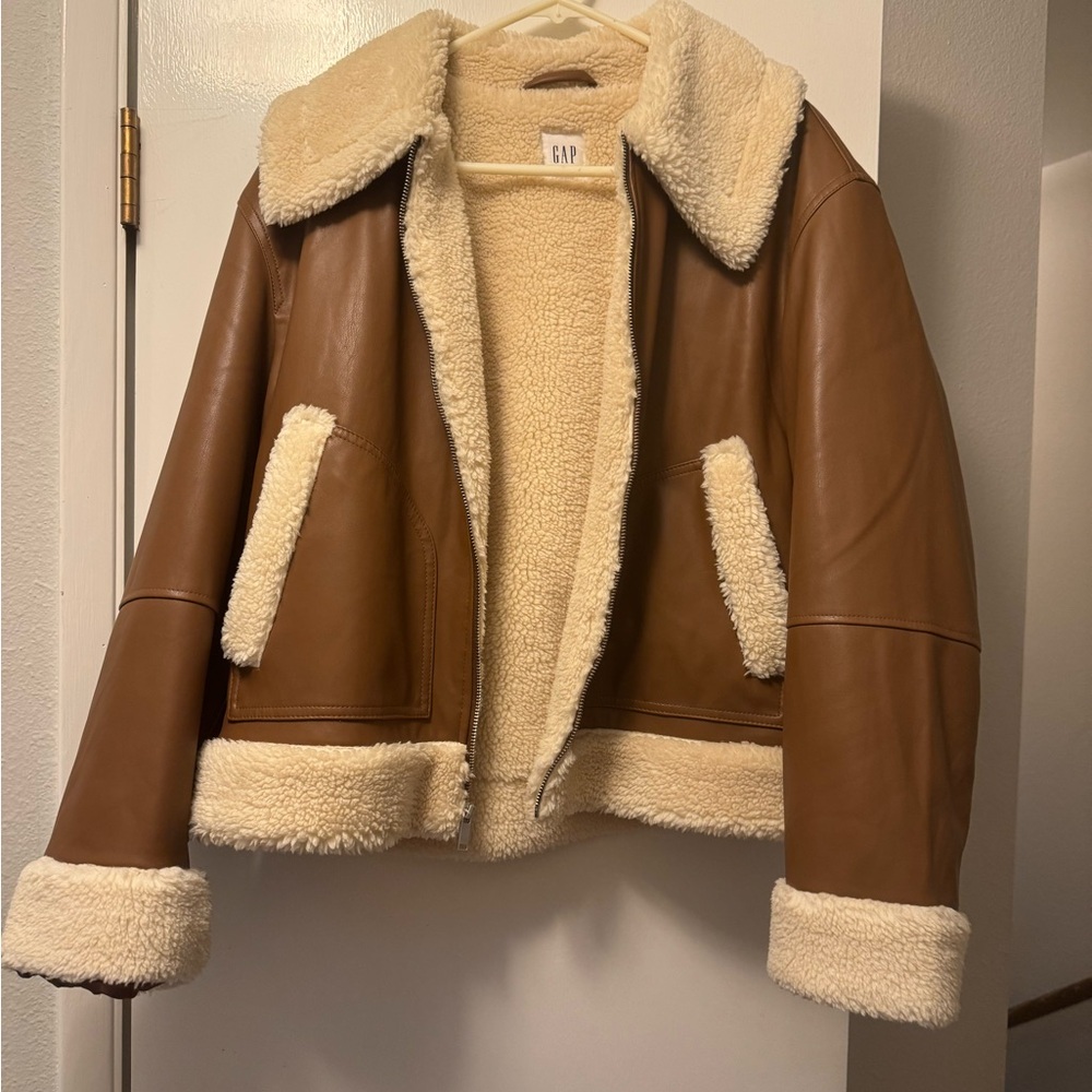 GAP Women's Brown Shearling Jacket